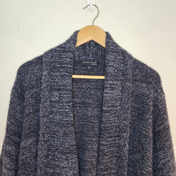 2X Barefoot Dreams CozyChic Plush Deep Sea Cali Cardigan Long Blue Womens - Picture 1 of 6